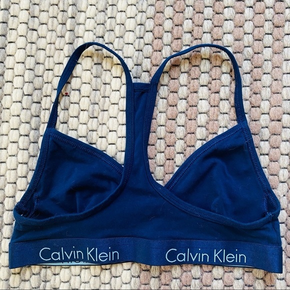 Calvin Klein Blue/ Navy Racerback Bralette - Picture 3 of 4